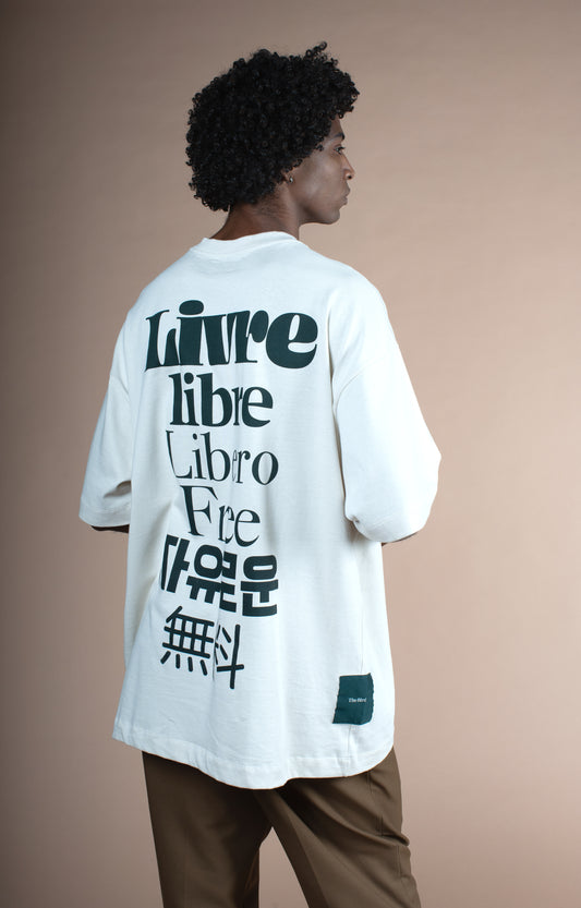 T-shirt Oversized Livre - Areia