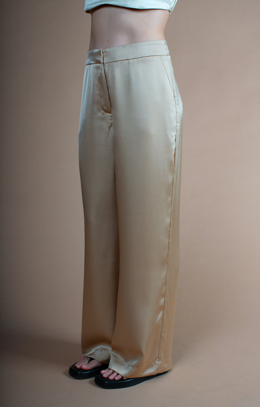 Calça Cetim Livre - Bege