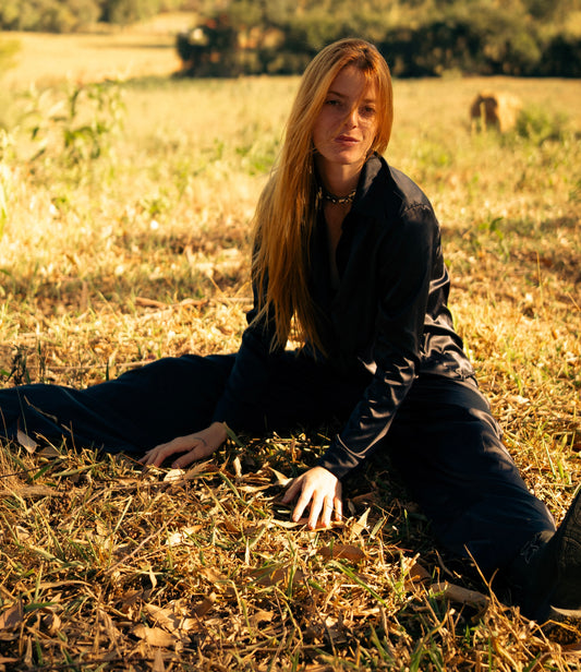 Camisa Cetim Respira - Preta.