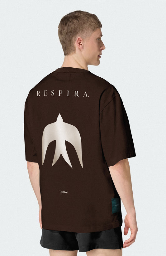 T-shirt Oversized Respira - Marrom.
