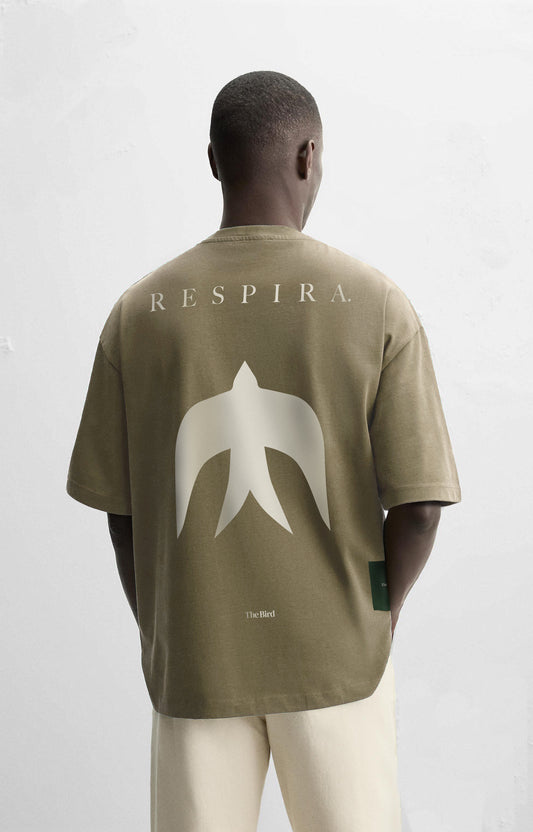 T-shirt Oversized Respira - Caqui.