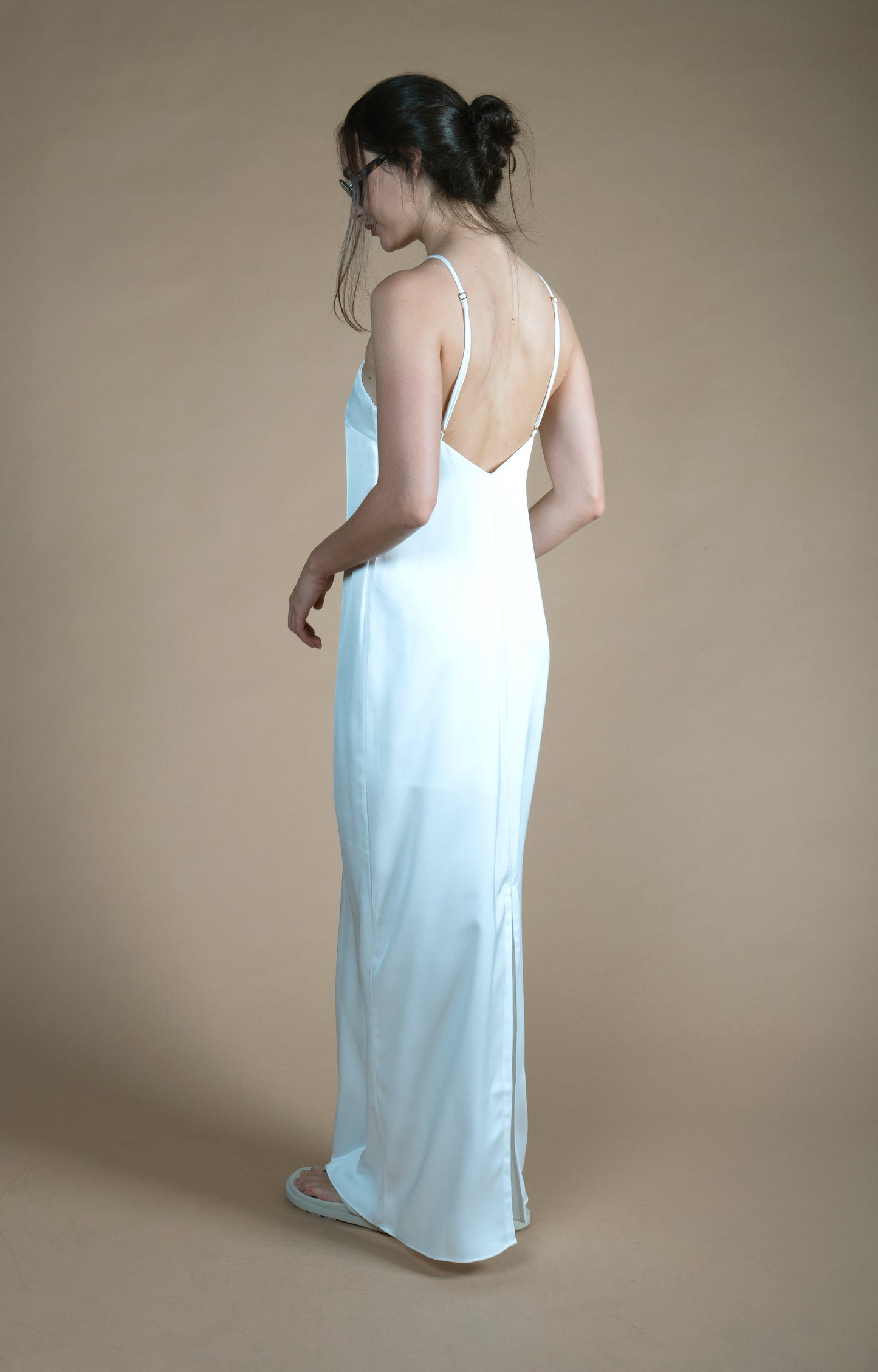 Vestido Cetim Livre - Branco