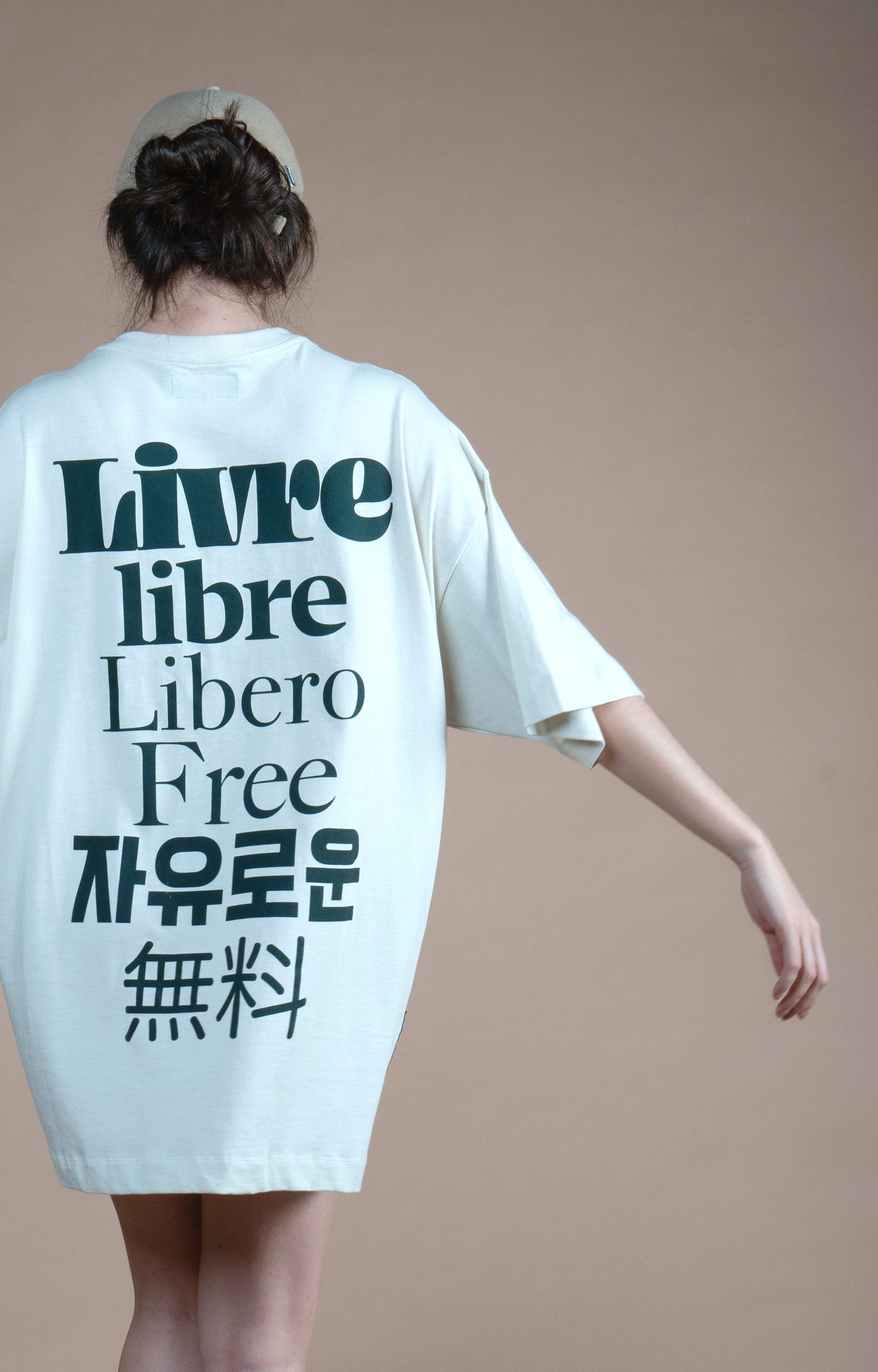 T-shirt Oversized Livre - Areia