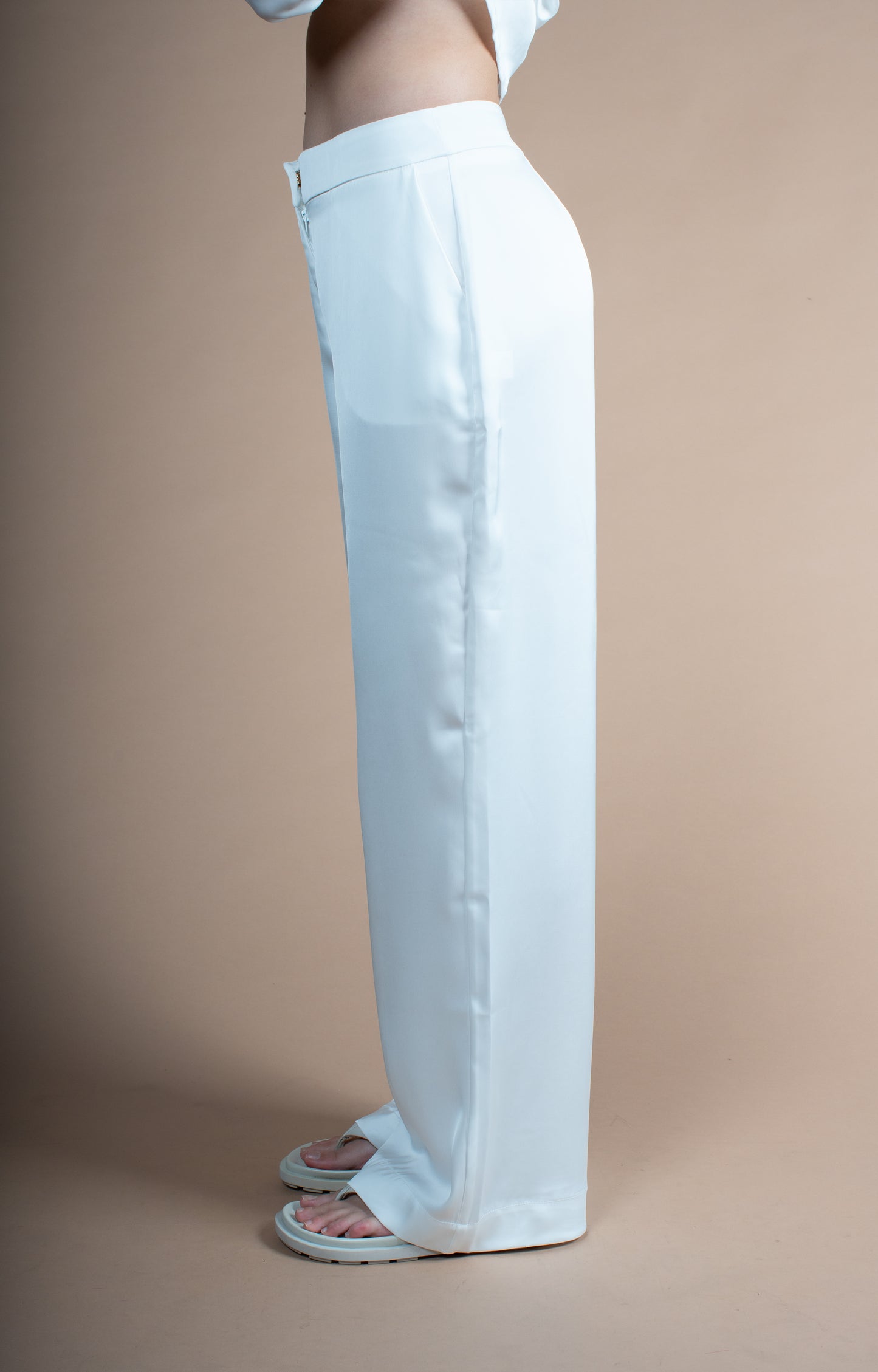 Calça Cetim Livre  - Branco