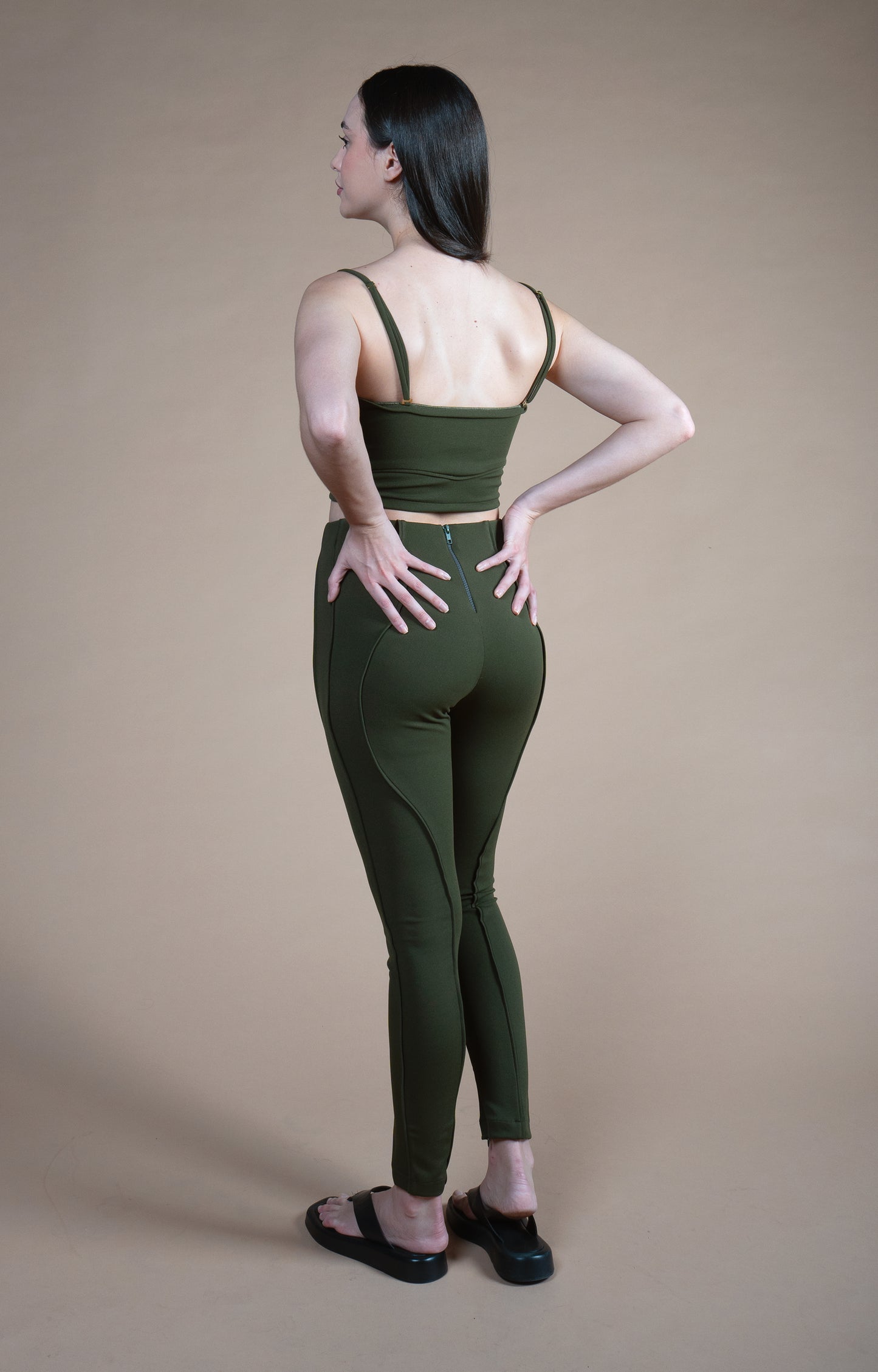 Calça Malha Pele - Verde Militar