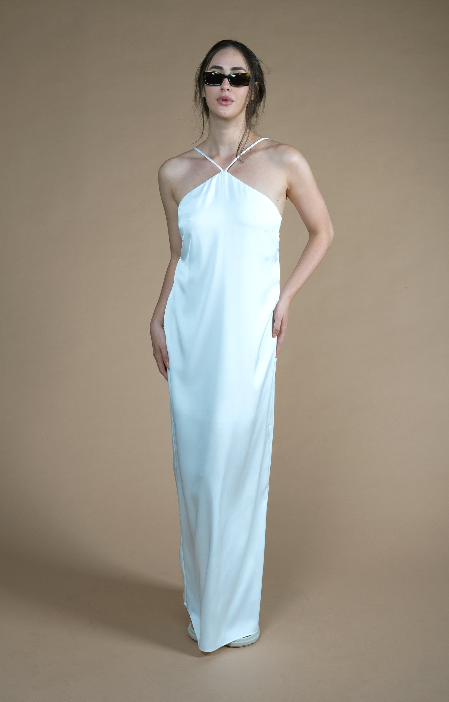 Vestido Cetim Livre - Branco