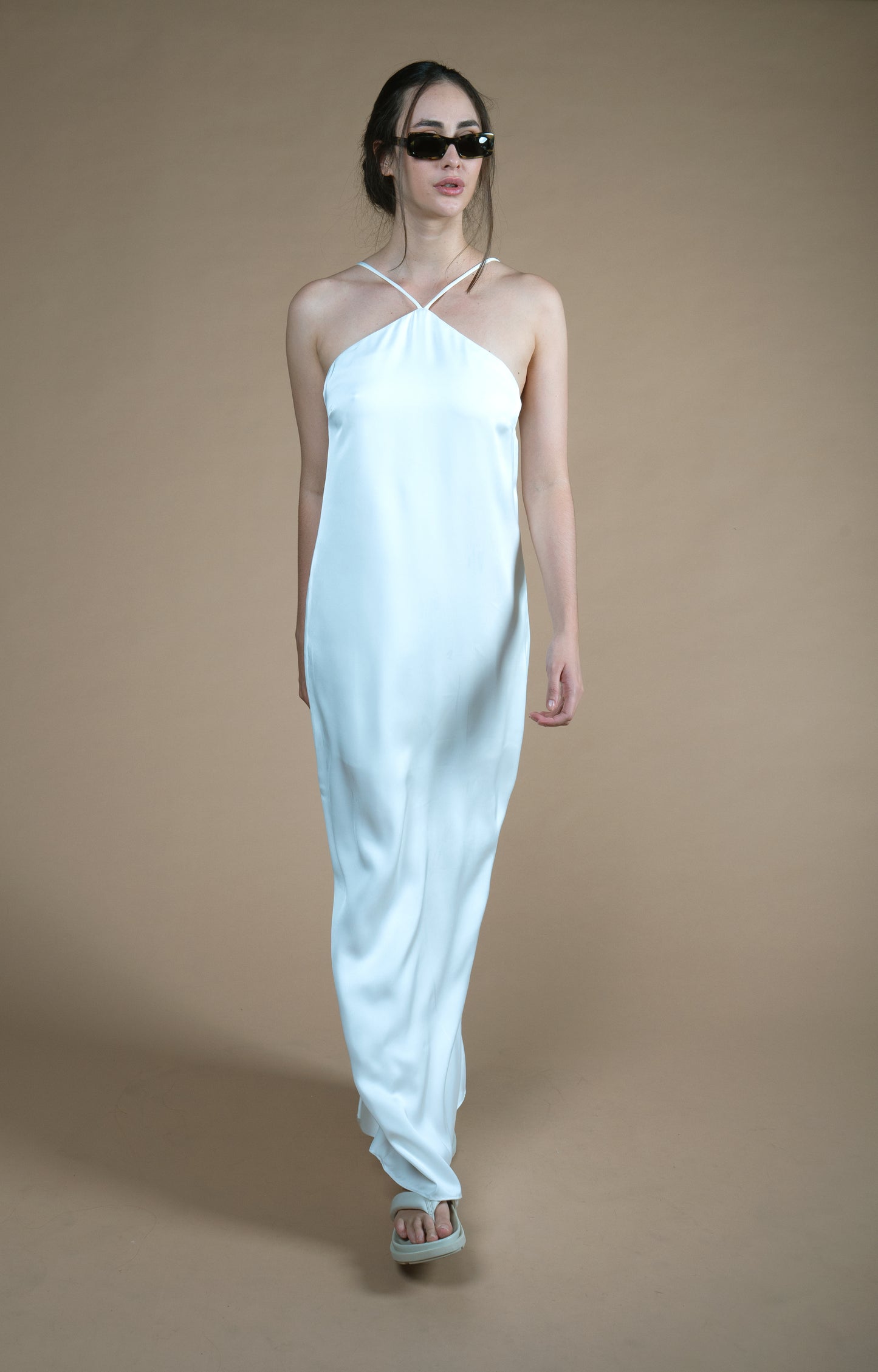 Vestido Cetim Livre - Branco