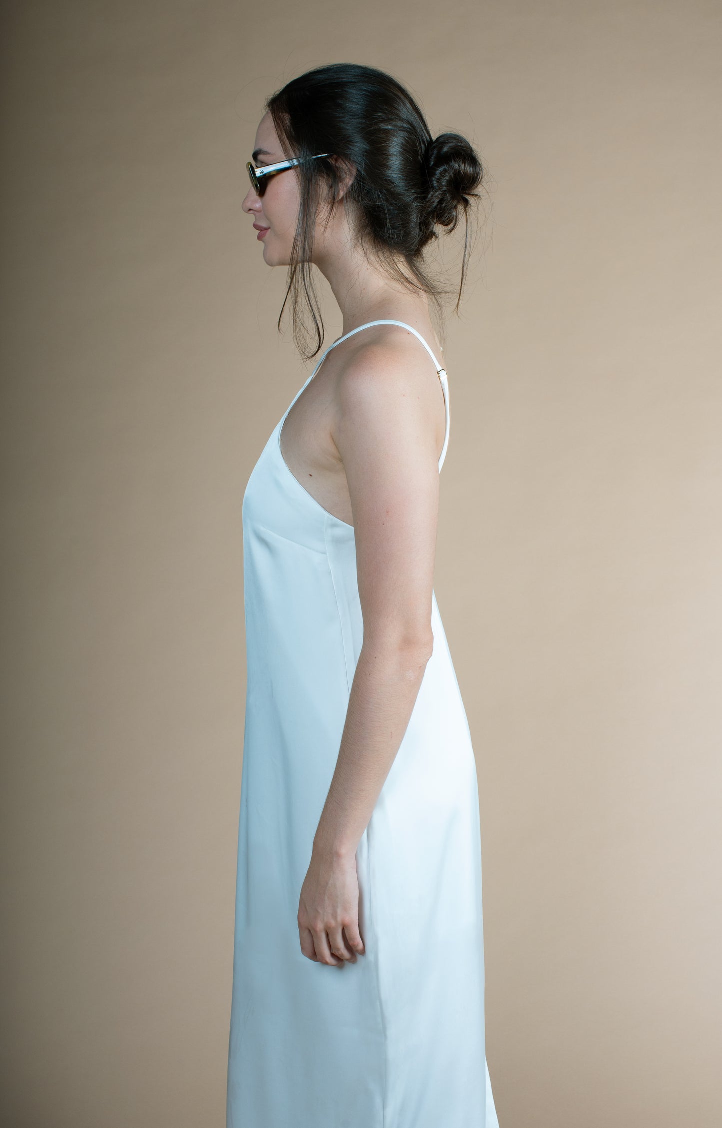 Vestido Cetim Livre - Branco