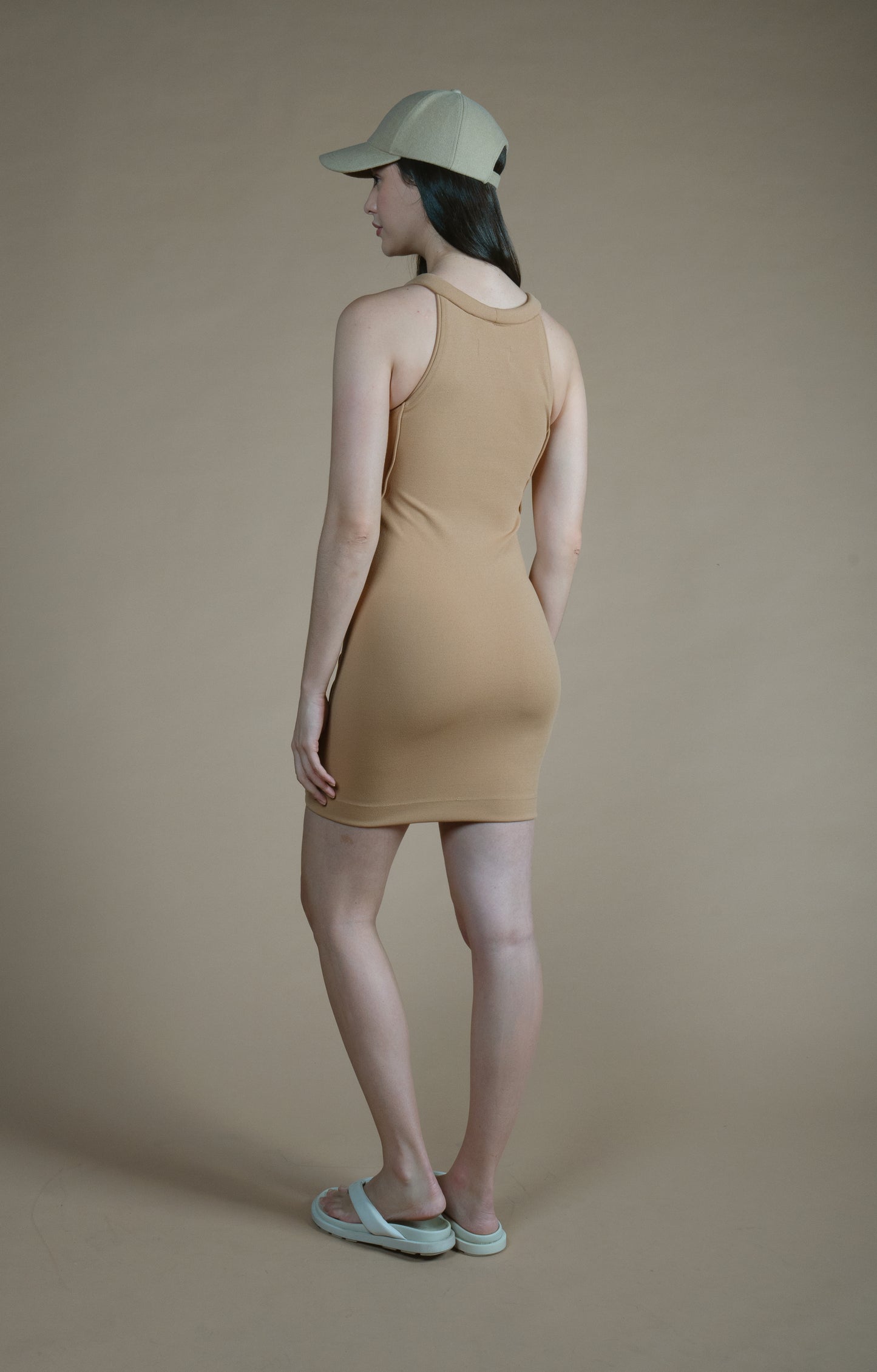 Vestido Malha Pele - Caramelo